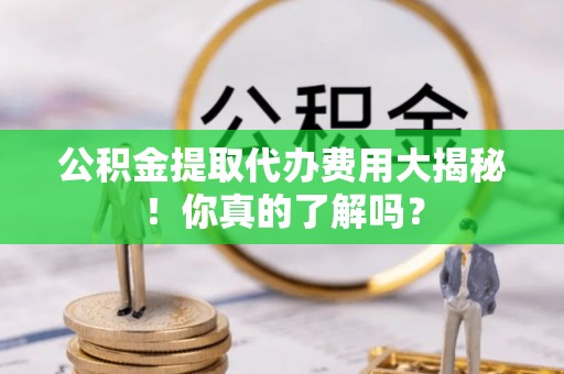 额济纳旗公积金提取代办费用大揭秘！你真的了解吗？