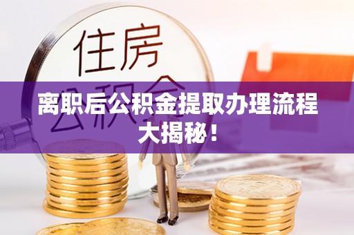 额济纳旗离职后公积金提取办理流程大揭秘！