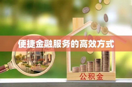 额济纳旗便捷金融服务的高效方式