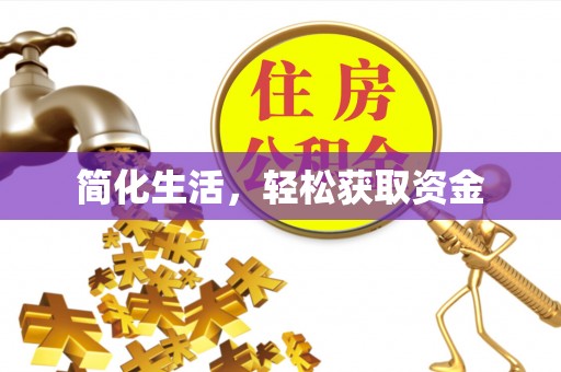 额济纳旗简化生活，轻松获取资金